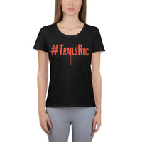 #TrailsRoc I Bleed Orange Women's Athletic T-shirt