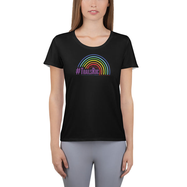 #TrailsRoc Pride Women's Athletic T-shirt
