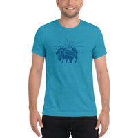 Animal Mashup Sunrays Tri Blend Short sleeve t-shirt
